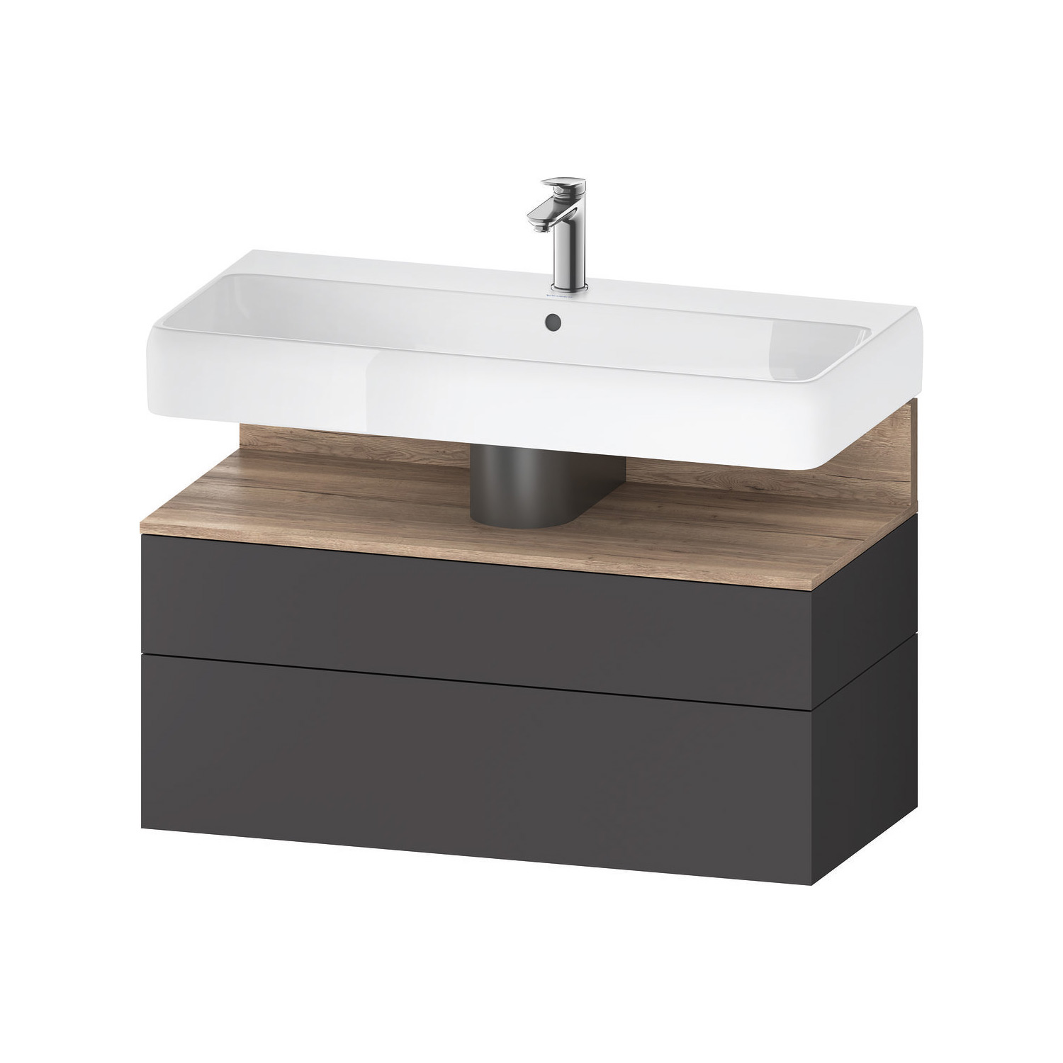 Tvättställsskåp Duravit Qatego med Tvättställ, Lådor och Belysning