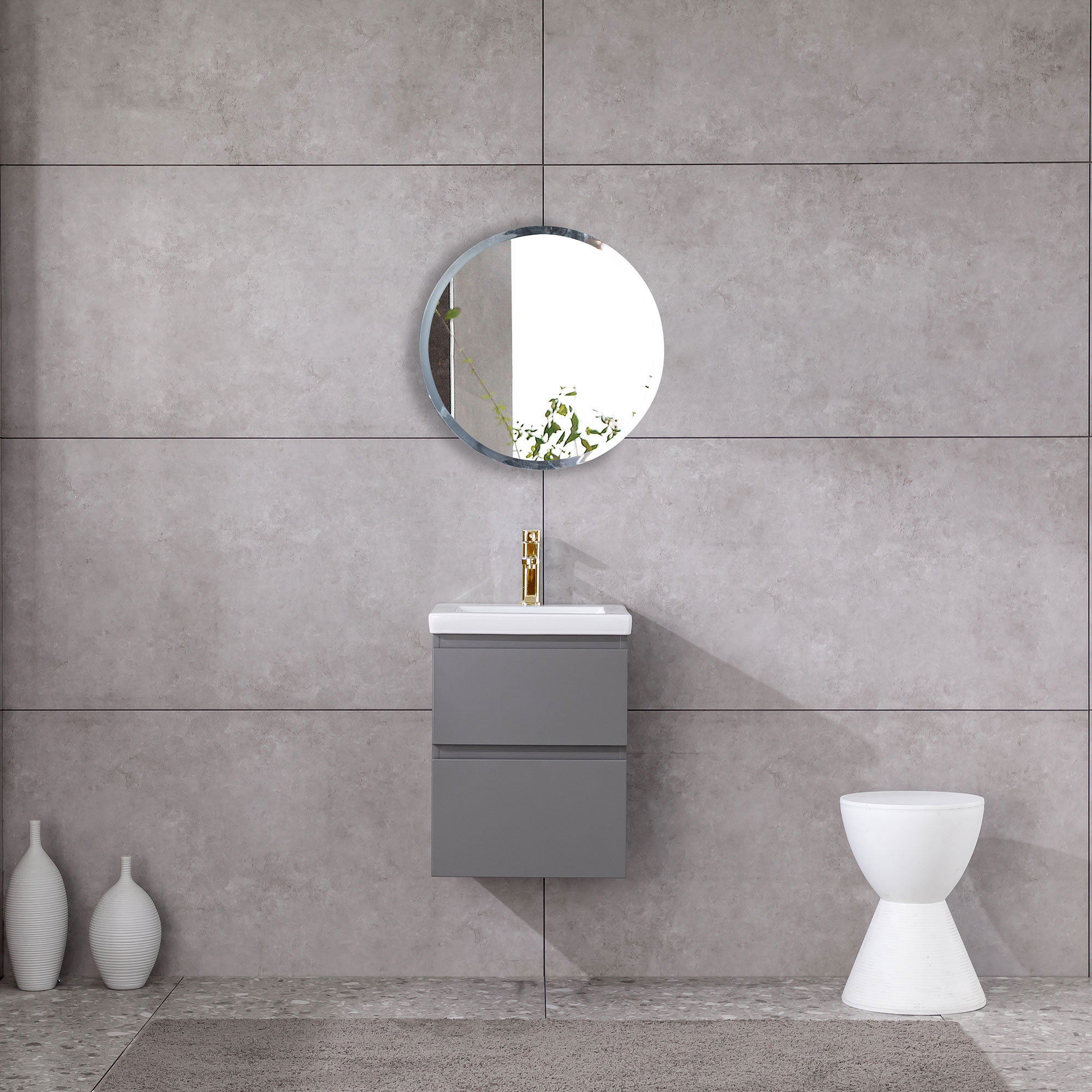 Tvättställsskåp Bathlife Eufori Small Grå