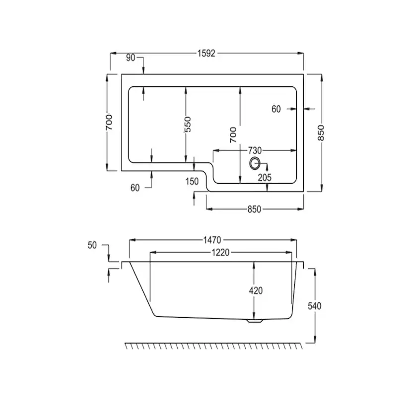 Duschbadkar Strømberg Quantum