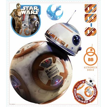 Väggdekor RoomMates Kids Star Wars BB-8