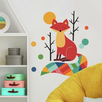 Väggdekor RoomMates Andy Westface Rainbow Fox Giant