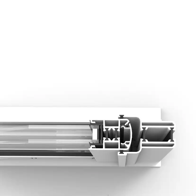Skjutfönster Landskap med Panelvägg Robust Året Runt
