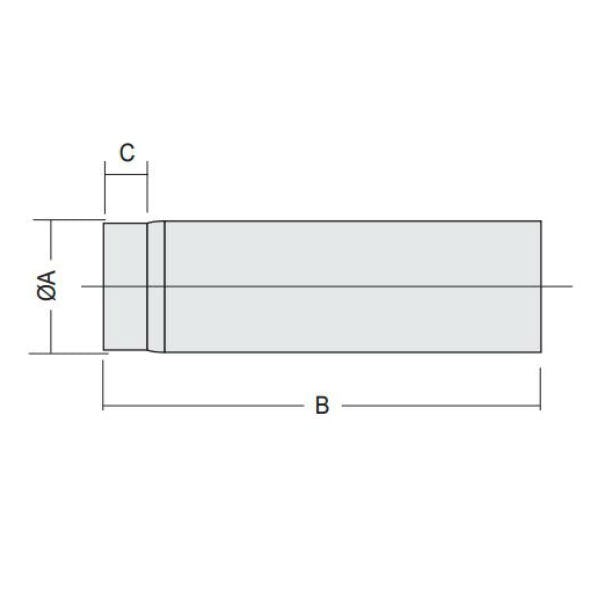 Rökrör Kaminexperten 1000 mm Svart 120
