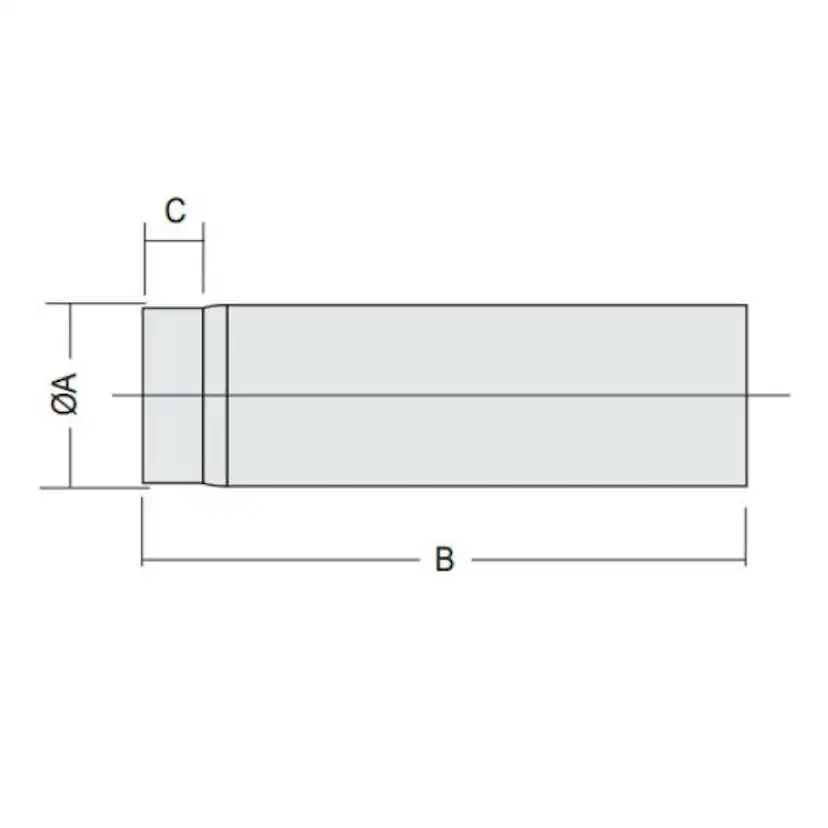 Rökrör Kaminexperten 1000 mm Svart 120