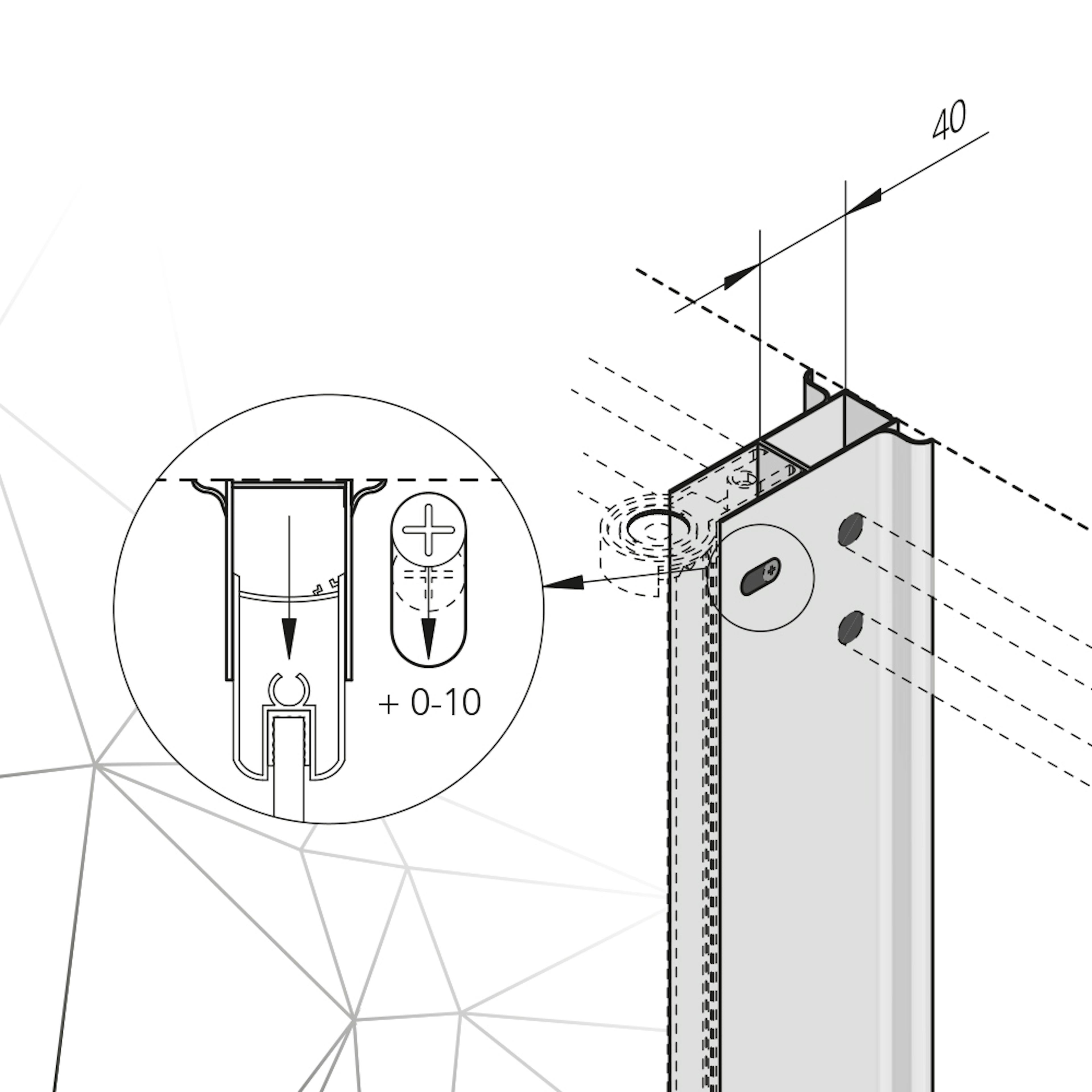 Rördragningsprofil Bathlife Silver Aluminium