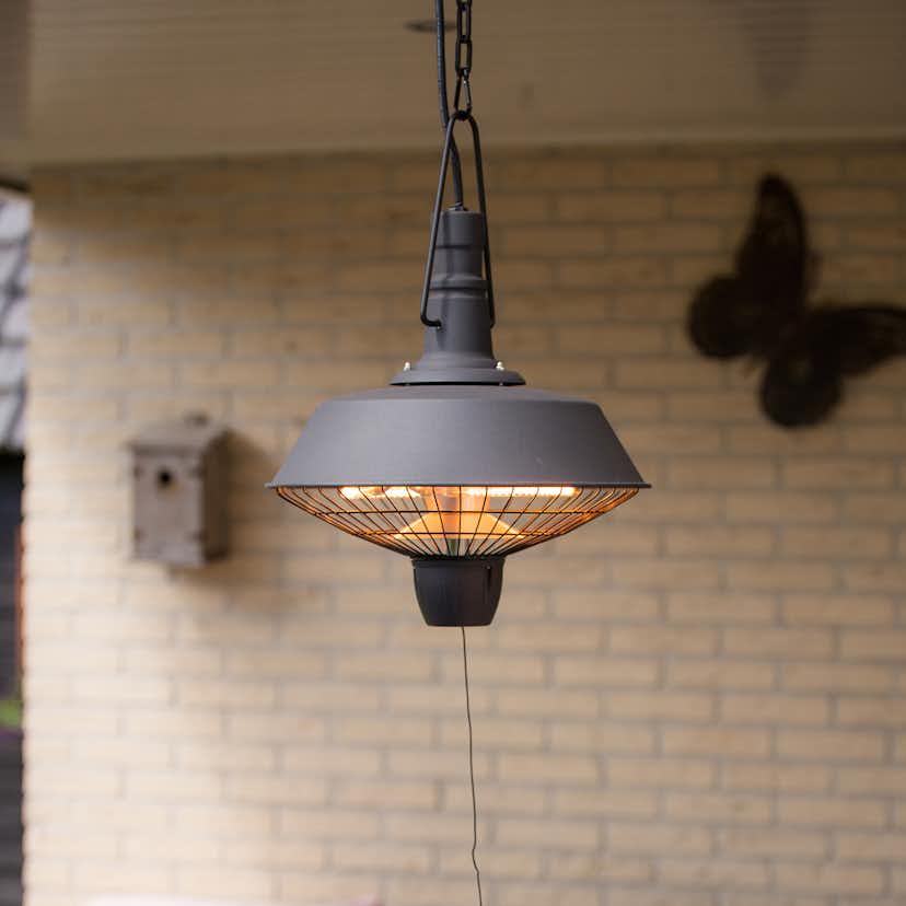 Hängande Terrassvärmare SunRed Indus RSH16, Infravärmare för Balkong & Terrass, Svart 3000W