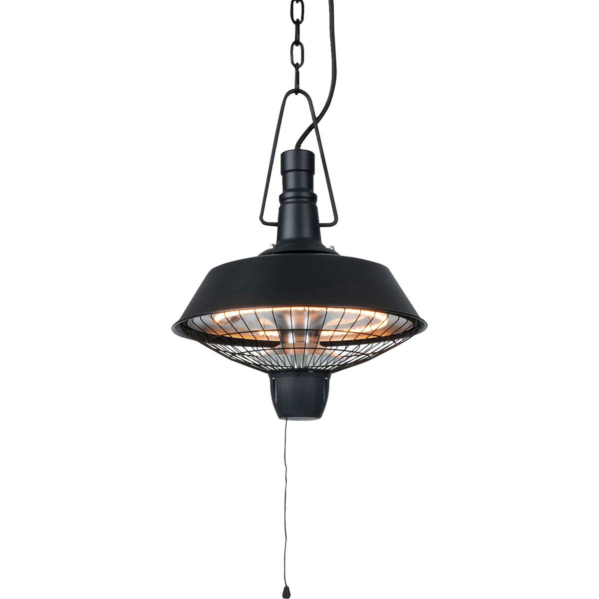 Hängande Terrassvärmare SunRed Indus RSH16, Infravärmare för Balkong & Terrass, Svart 3000W