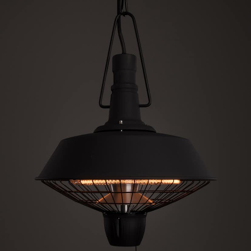 Hängande Terrassvärmare SunRed Indus RSH16, Infravärmare för Balkong & Terrass, Svart 3000W