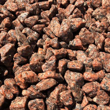 Dekorsten Magrab Krossprodukter Röd Granit Tumlad 15-25 mm, 1000 kg Säck