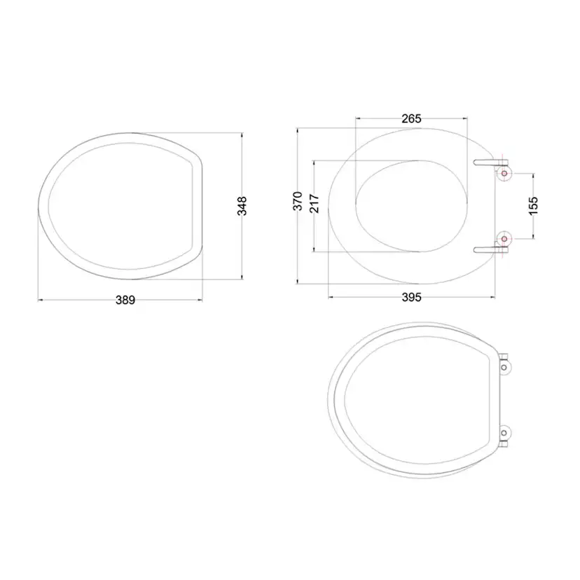 Toalettstol Burlington P12 Förhöjd 520 mm Med Mjukstängande Sits