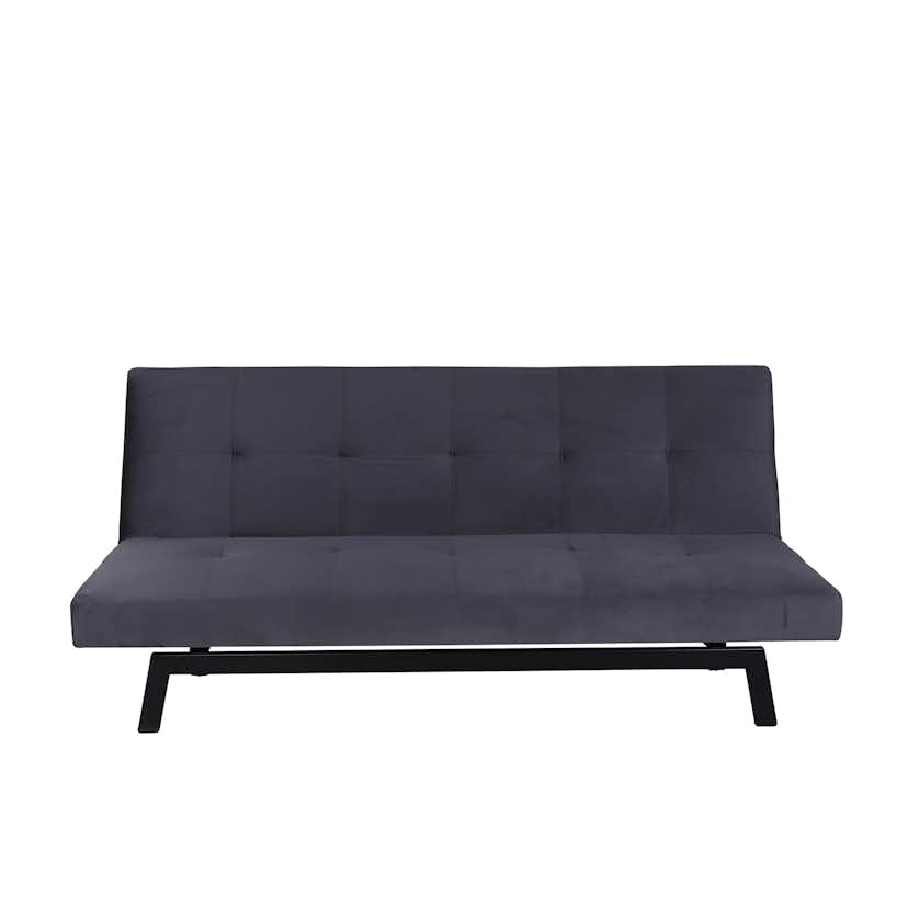 Bäddsoffa Venture Home Bodil Grå Sammet 2-sitssoffa 180x80x55 cm 1 Sovplats