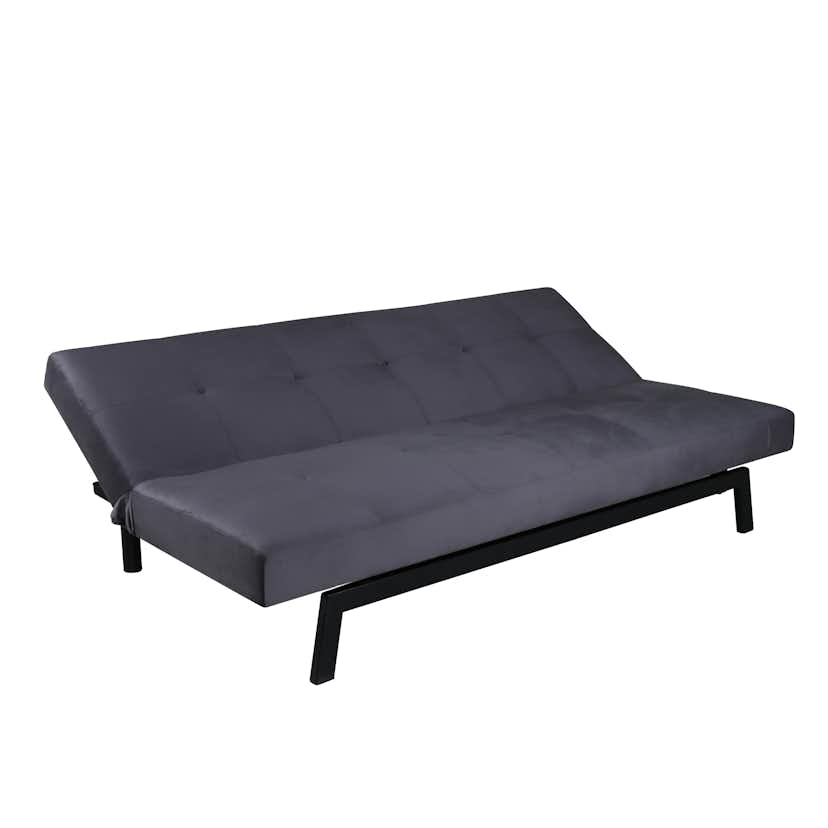 Bäddsoffa Venture Home Bodil Grå Sammet 2-sitssoffa 180x80x55 cm 1 Sovplats