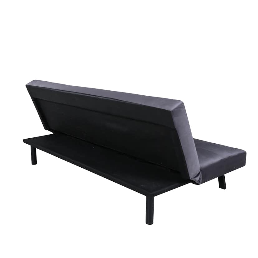 Bäddsoffa Venture Home Bodil Grå Sammet 2-sitssoffa 180x80x55 cm 1 Sovplats