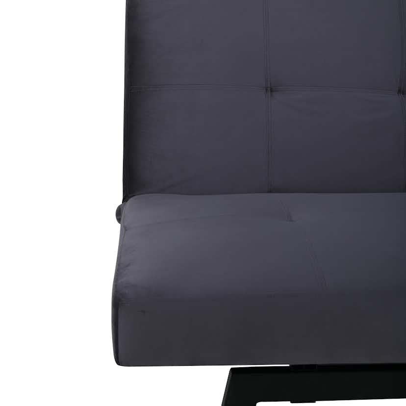 Bäddsoffa Venture Home Bodil Grå Sammet 2-sitssoffa 180x80x55 cm 1 Sovplats