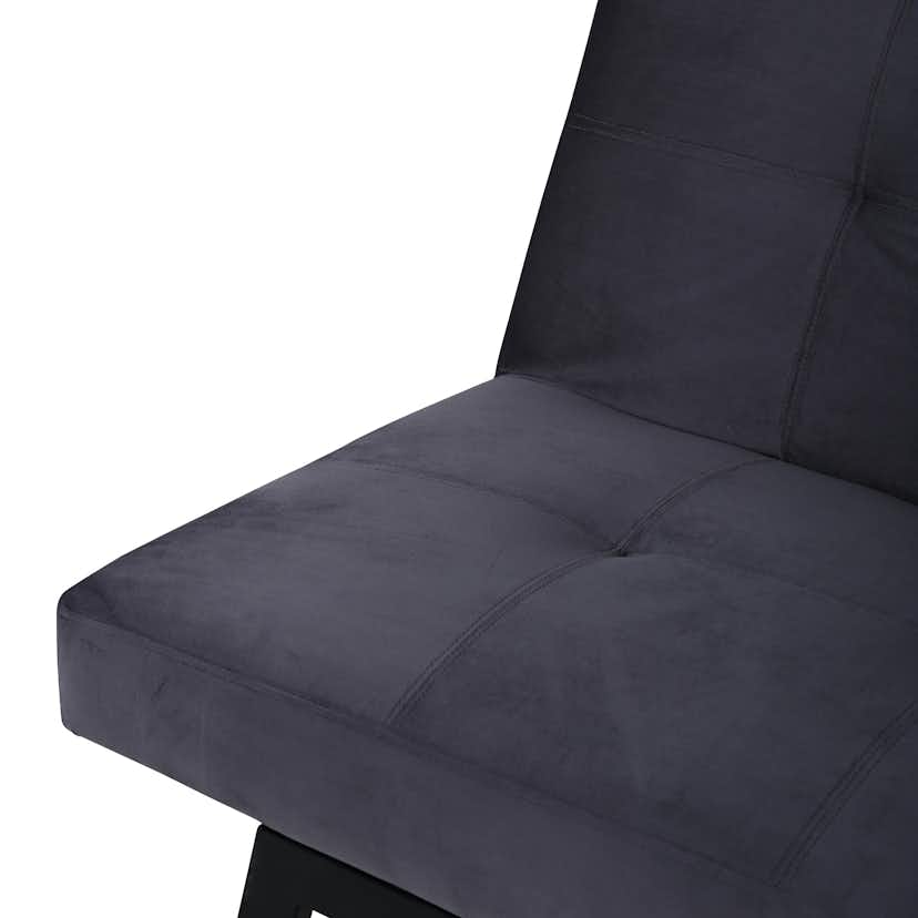 Bäddsoffa Venture Home Bodil Grå Sammet 2-sitssoffa 180x80x55 cm 1 Sovplats