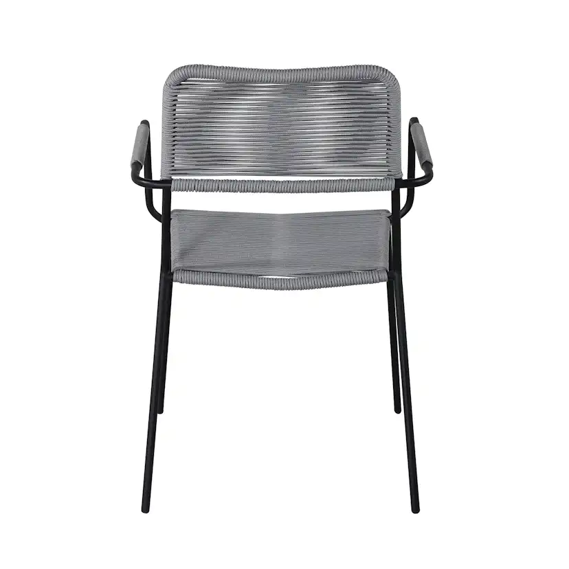 Trädgårdsstol Venture Home Leon Aluminumstol för Utomhusbruk Svart/Grå