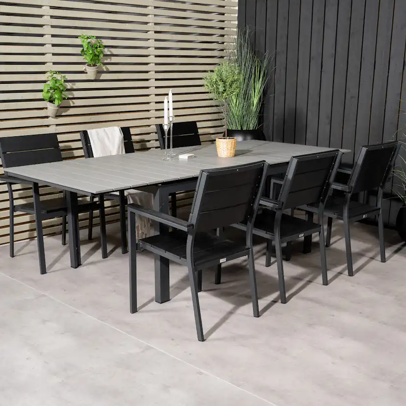 Matgrupp Venture Home Lova 160/240 med 6 Lova Stolar