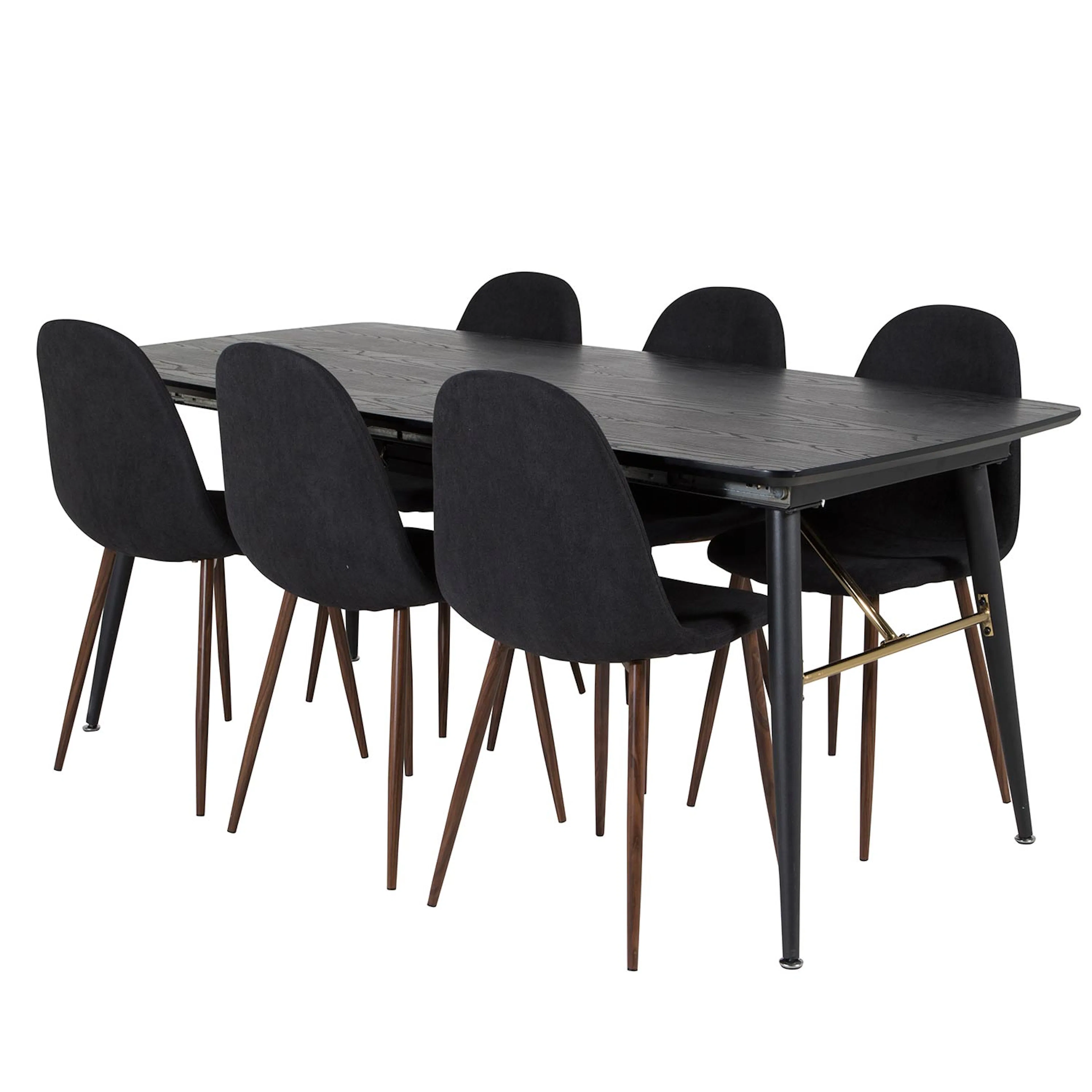 Matgrupp Venture Home Guld med 6 Pobbie Stolar Polyestertyg