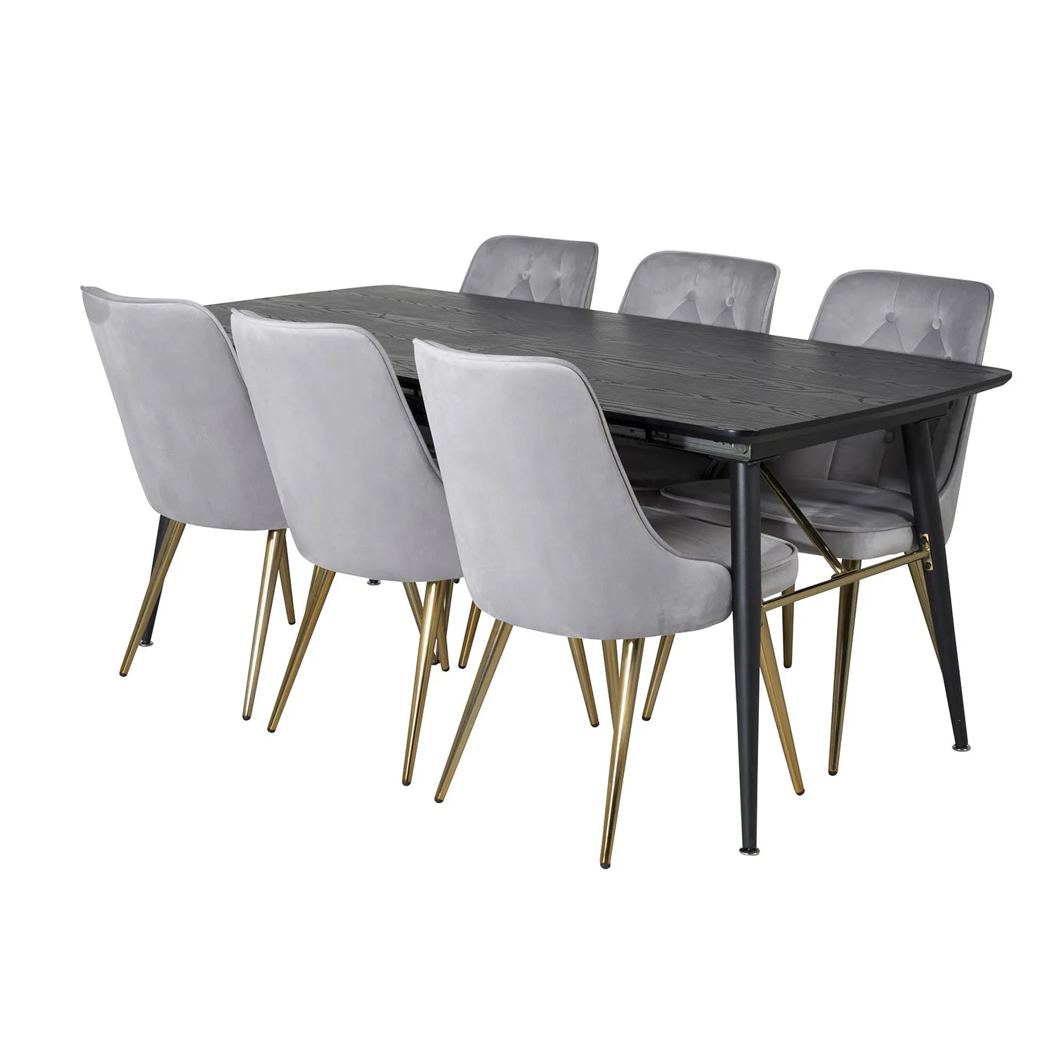 Svart/Ljusgrå/Mässing