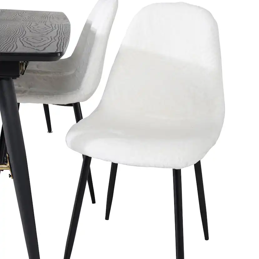 Matgrupp Venture Home Guld med 6 Pooya Stolar Polyestertyg