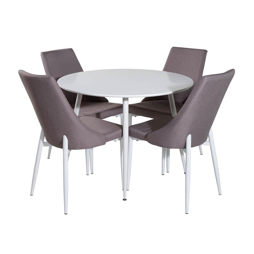 Matgrupp Venture Home Plake med 4 Laura Stolar Polyestertyg Runt