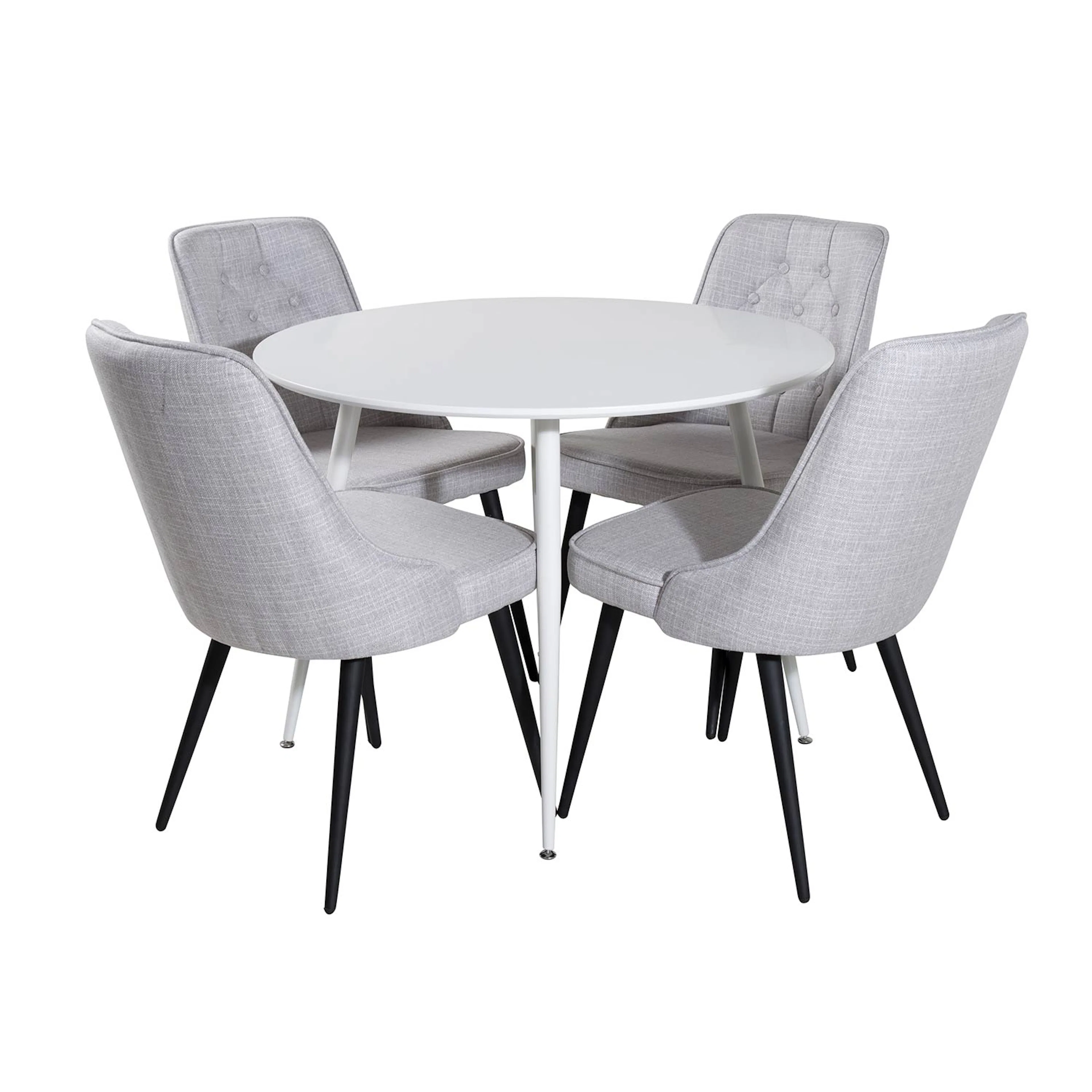 Matgrupp Venture Home Plake med 4 Vera Stolar Polyestertyg Runt