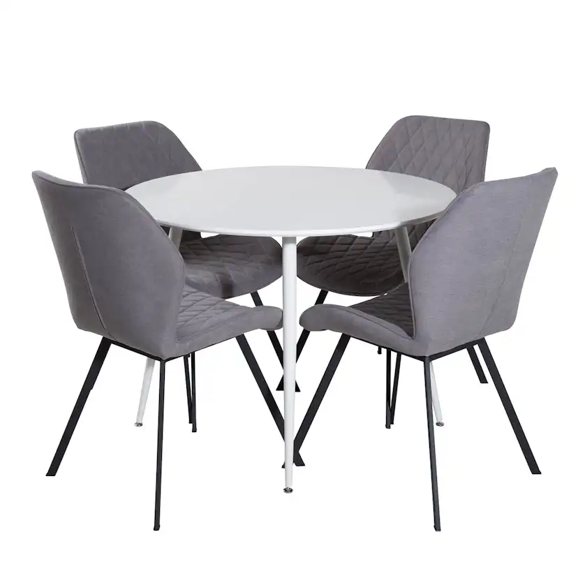 Matgrupp Venture Home Plake med 4 Geneva Stolar Runt