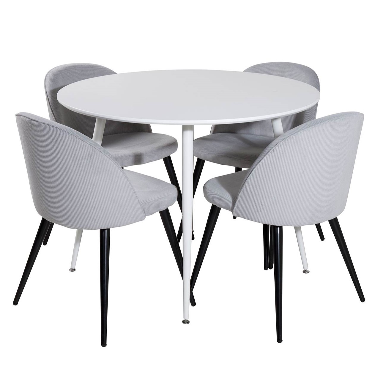 Matgrupp Venture Home Plake med 4 Valentina Stolar Manchester Runt