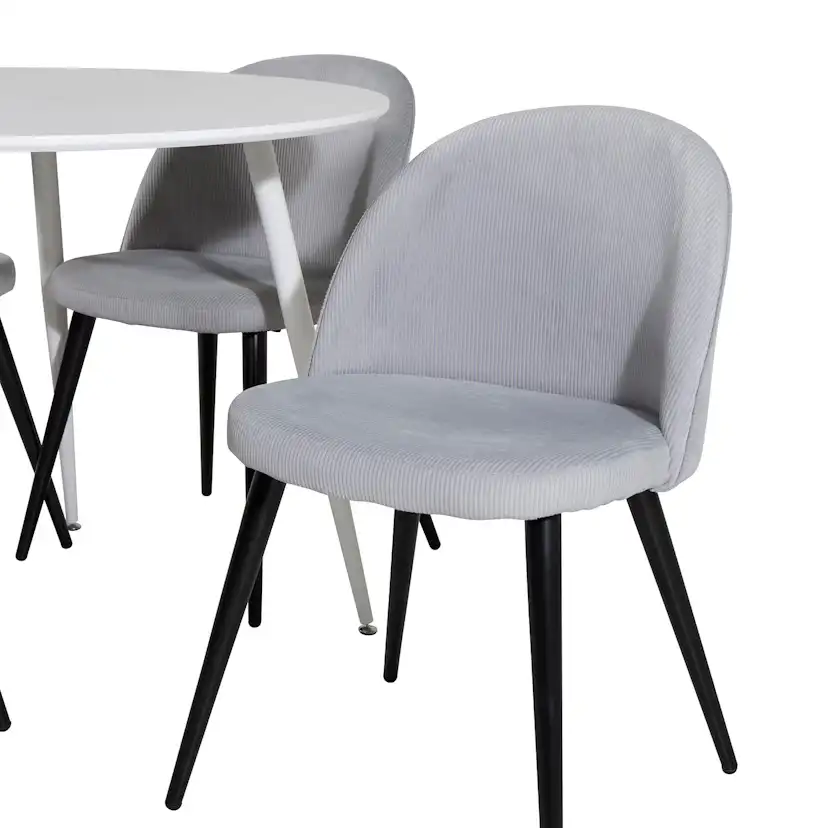 Matgrupp Venture Home Plake med 4 Valentina Stolar Manchester Runt