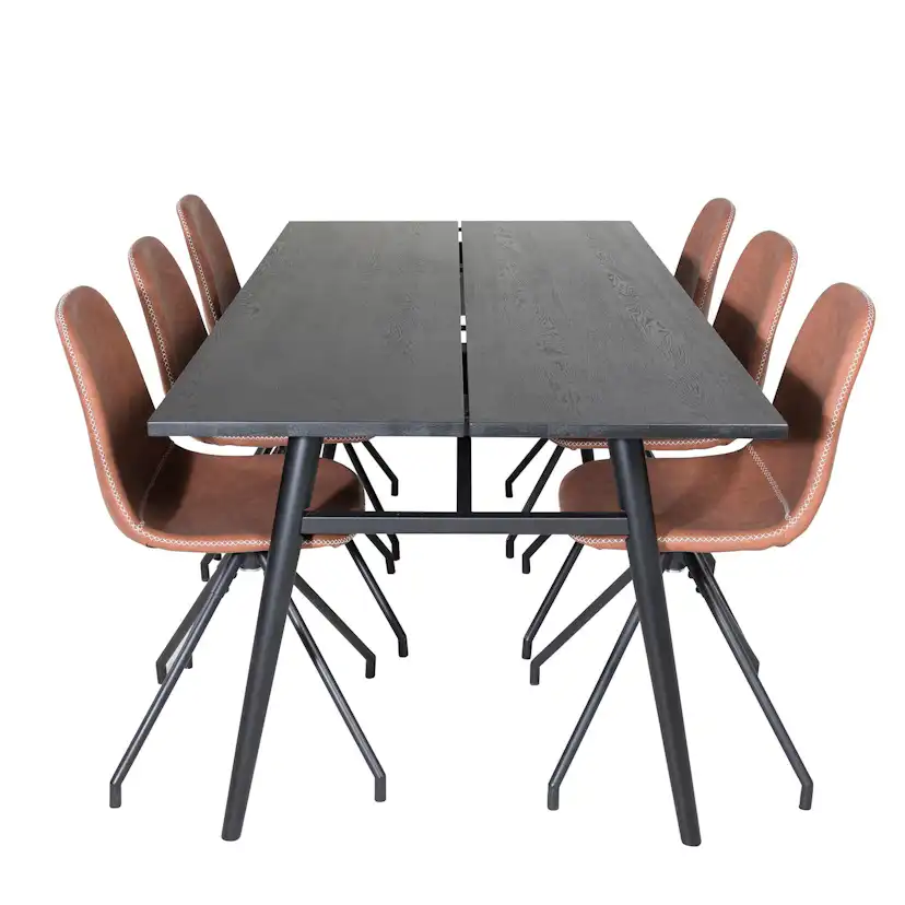 Matgrupp Venture Home Salt med 6 Pobbie Stolar Snurrfunktion