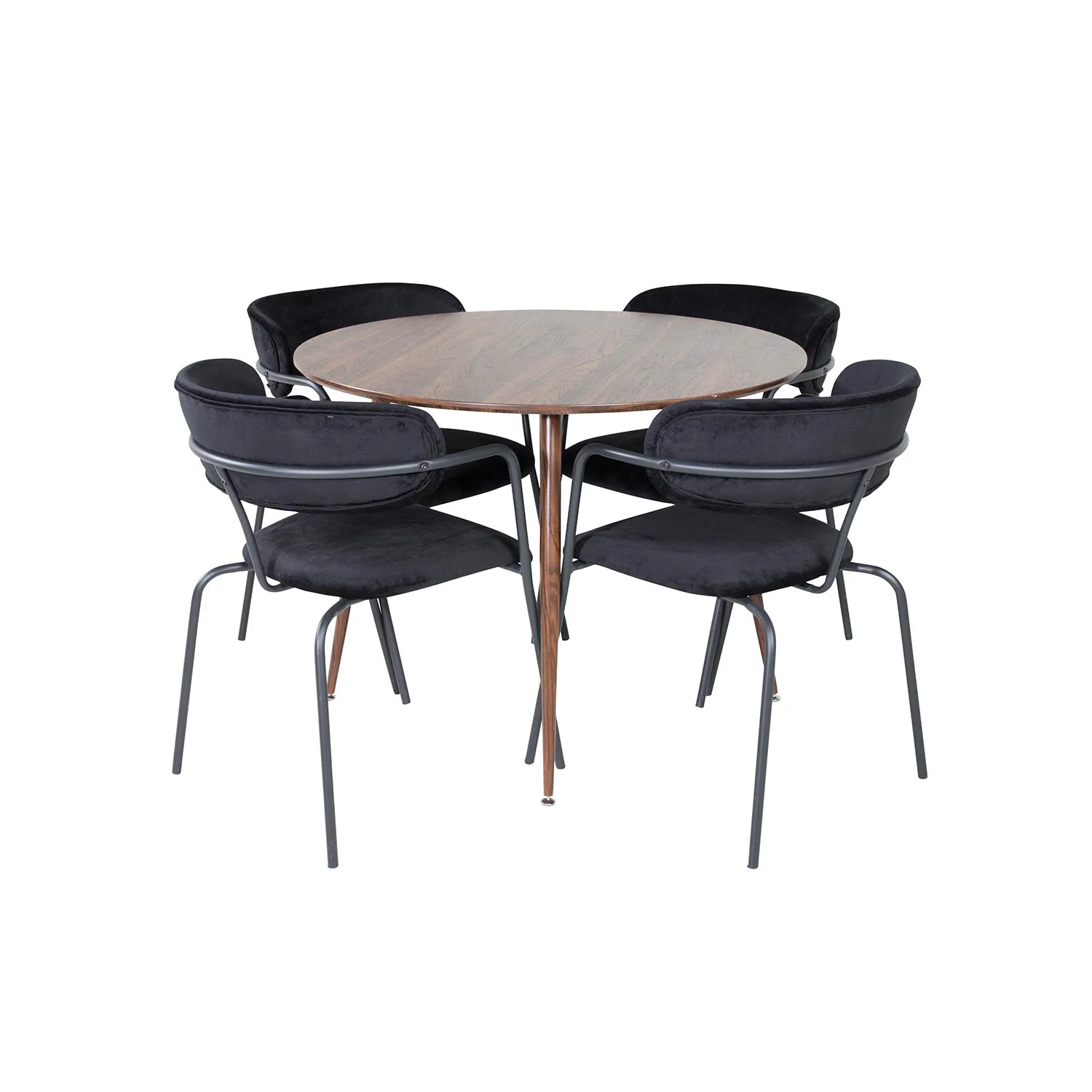 Matgrupp Venture Home Plake med 4 Aris Karmstolar Runt