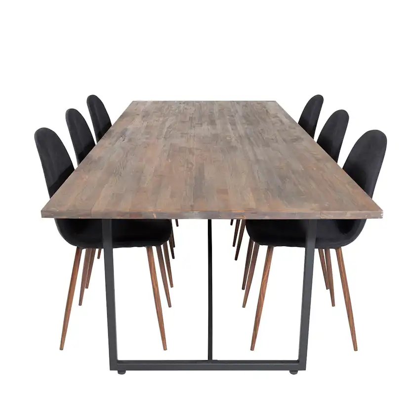 Matgrupp Venture Home Peo med 6 Pobbie Stolar Polyestertyg