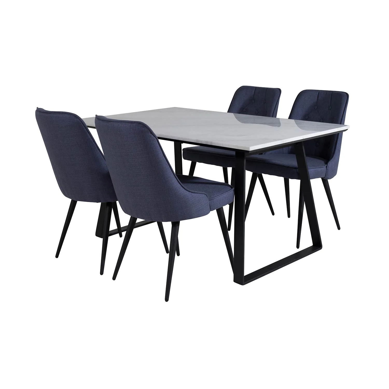 Matgrupp Venture Home Estelle 140 med 4 Vera Stolar PolyEstelletyg