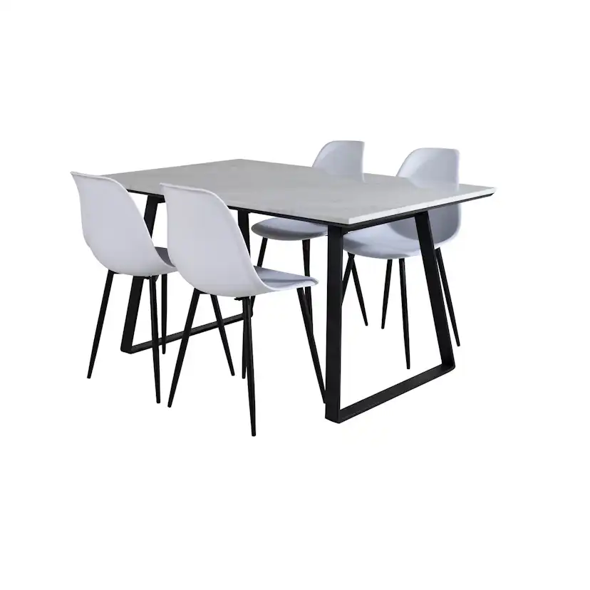 Matgrupp Venture Home Estelle 140 med 4 Pop Stolar