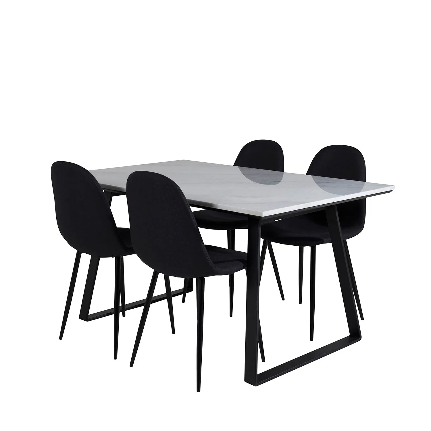 Matgrupp Venture Home Estelle 140 med 4 Pobbie Stolar PolyEstelletyg