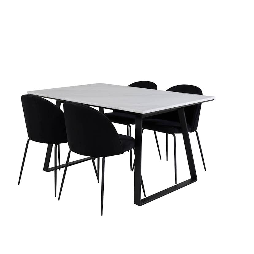 Matgrupp Venture Home Estelle 140 med 4 Wrigley Stolar