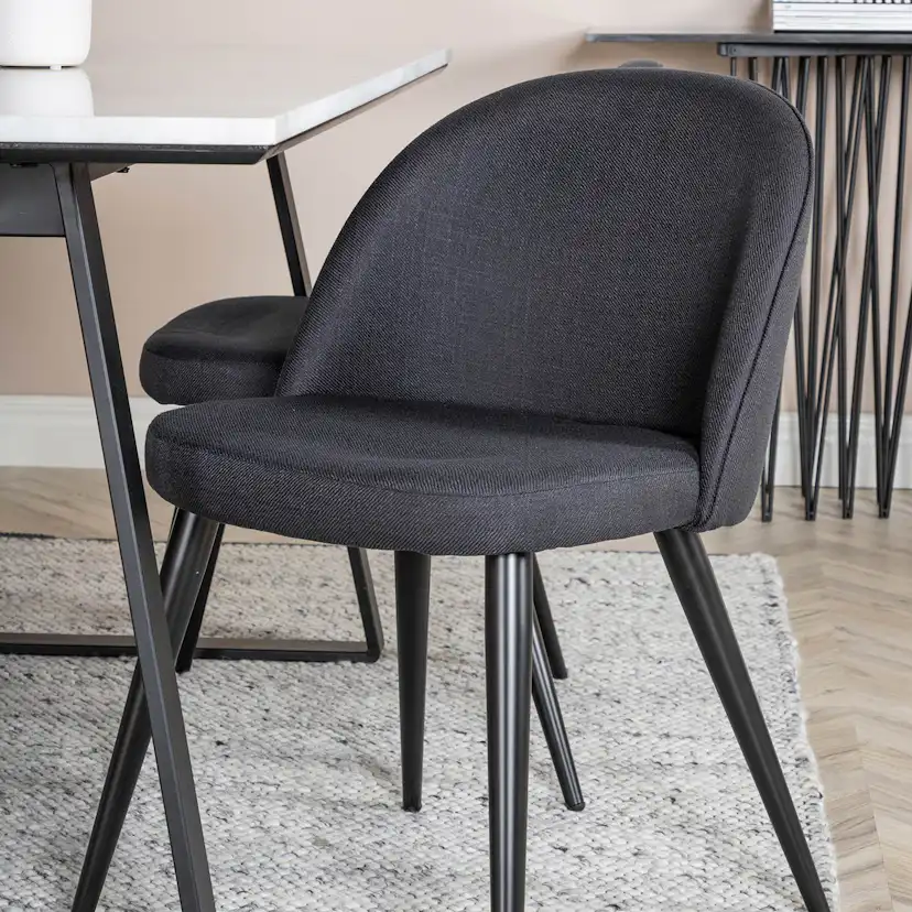 Matgrupp Venture Home Estelle 140 med 4 Valentina Stolar PolyEstelletyg