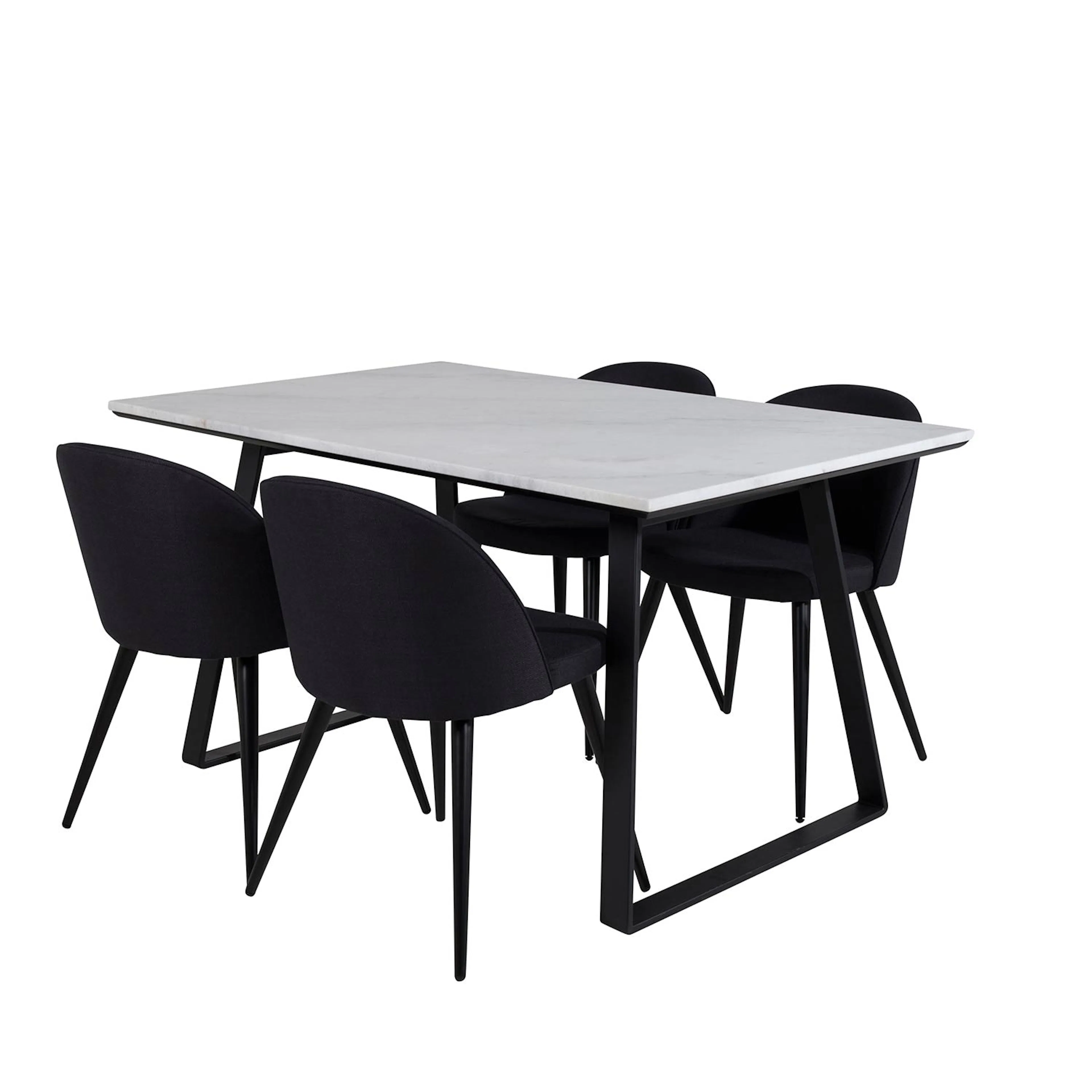 Matgrupp Venture Home Estelle 140 med 4 Valentina Stolar PolyEstelletyg