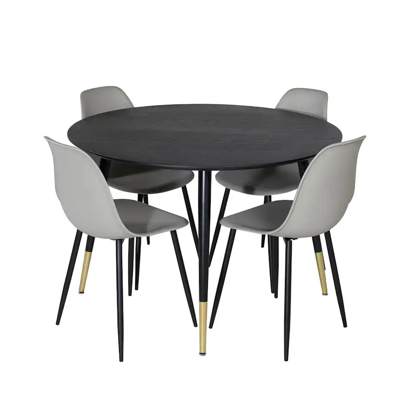 Matgrupp Venture Home Dipp Ø115 cm med 4 Polar Plast Stolar