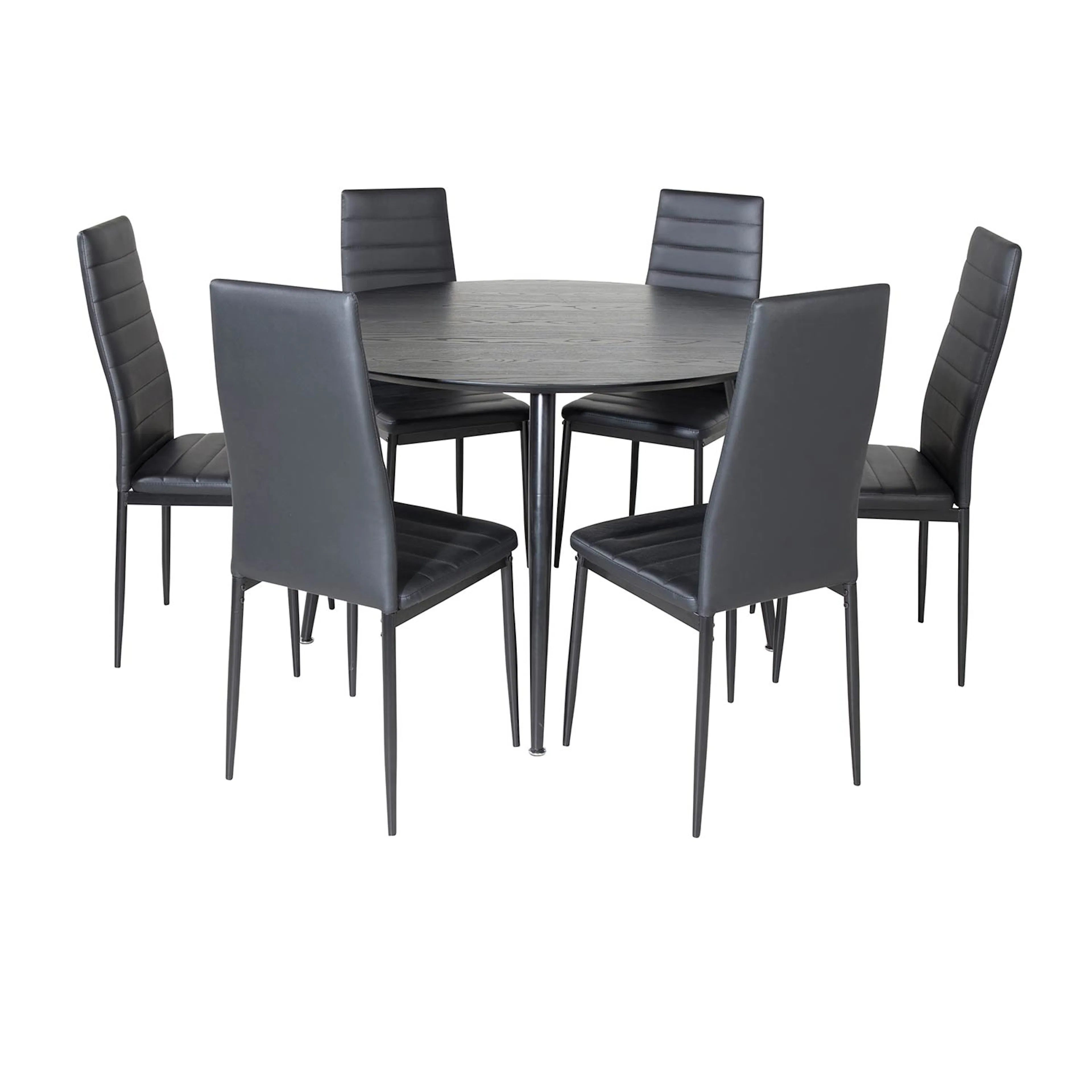 Matgrupp Venture Home Dipp Ø115 cm med 6 Slim Stolar