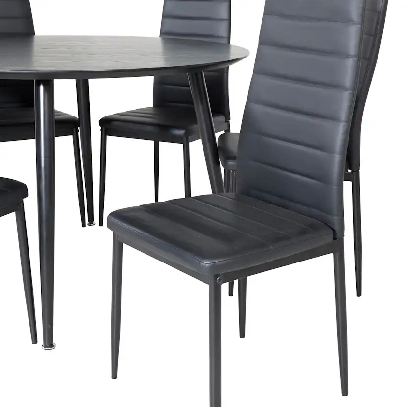 Matgrupp Venture Home Dipp Ø115 cm med 6 Slim Stolar