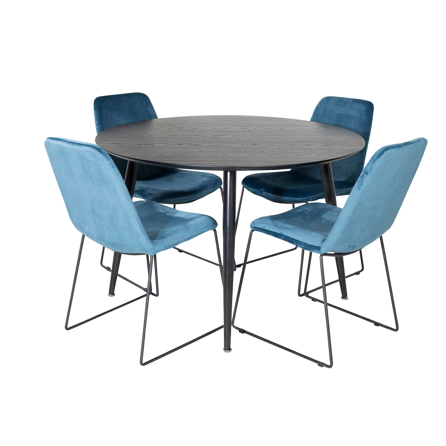 Matgrupp Venture Home Dipp Ø115 cm med 4 Muce Stolar