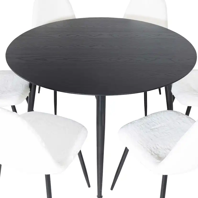 Matgrupp Venture Home Dipp Ø115 cm med 6 Polar Stolar