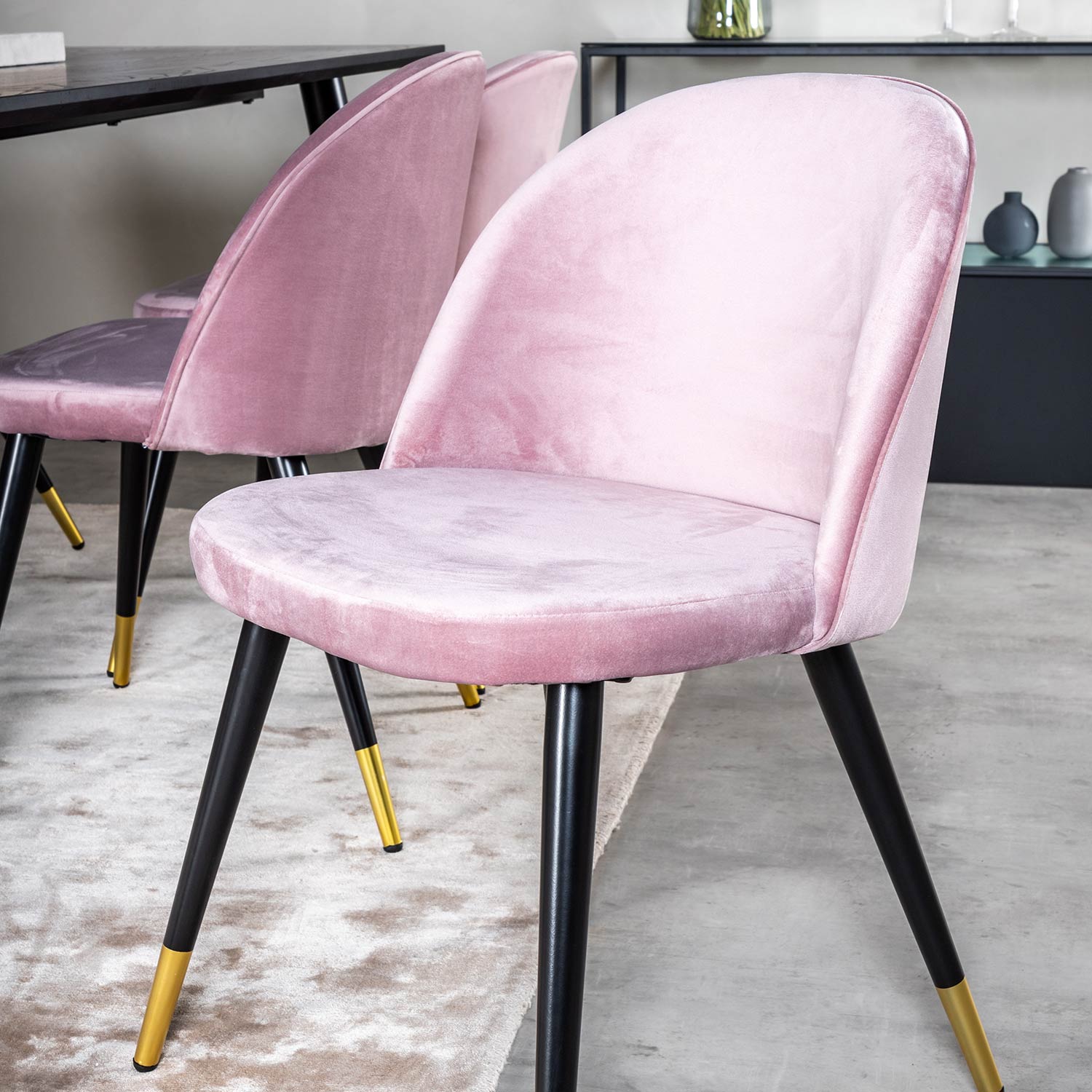 Matgrupp Venture Home Dipp med 6 Velvet Stolar