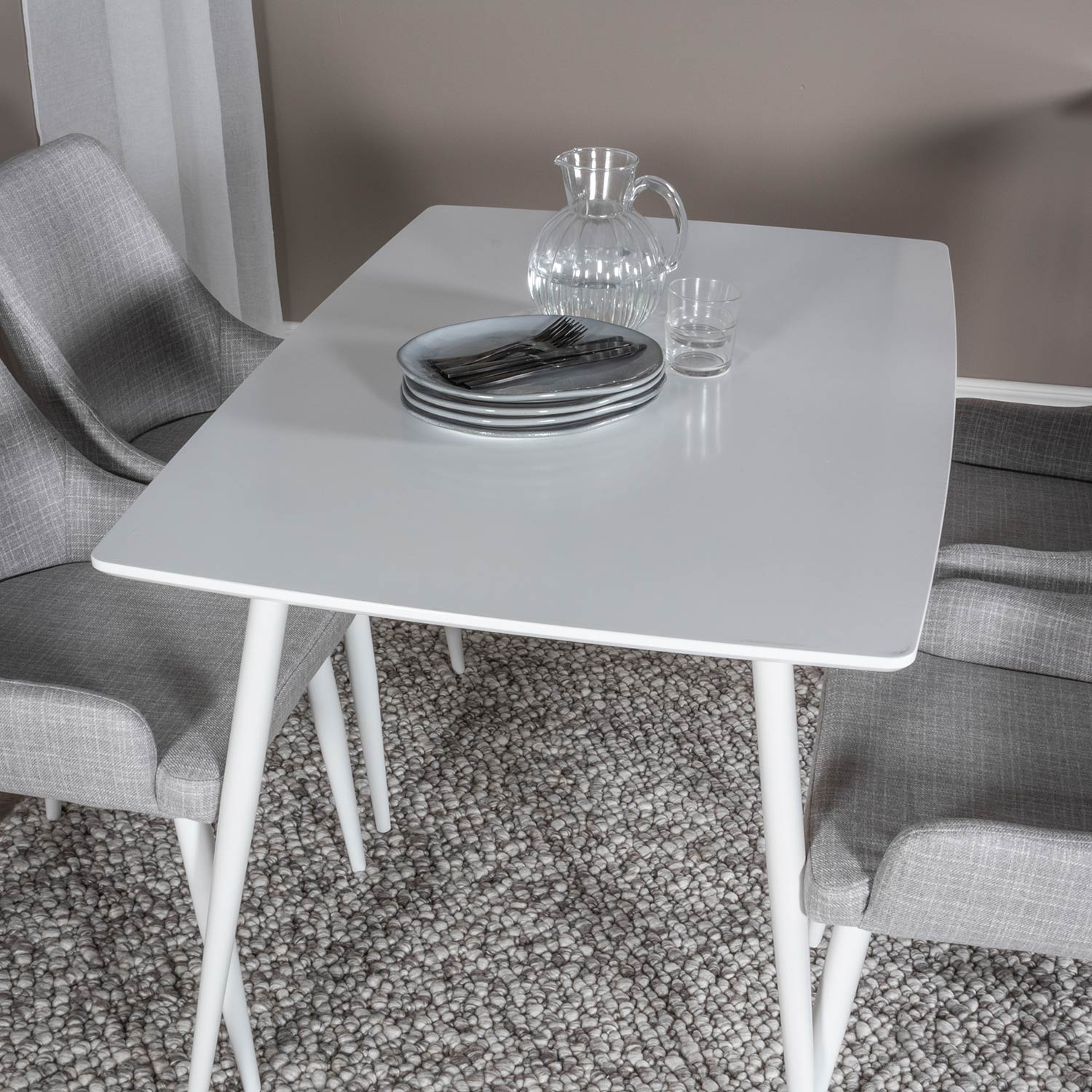 Matgrupp Venture Home Pobbie med 4 Plake Stolar Polyestertyg