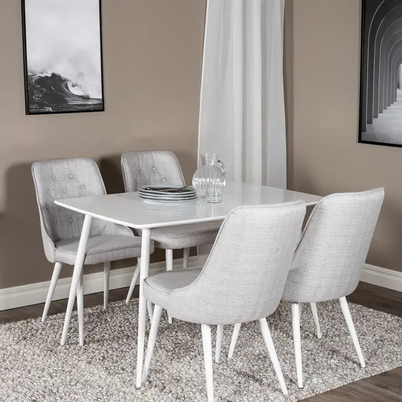 Matgrupp Venture Home Pobbie med 4 Vera Stolar Polyestertyg