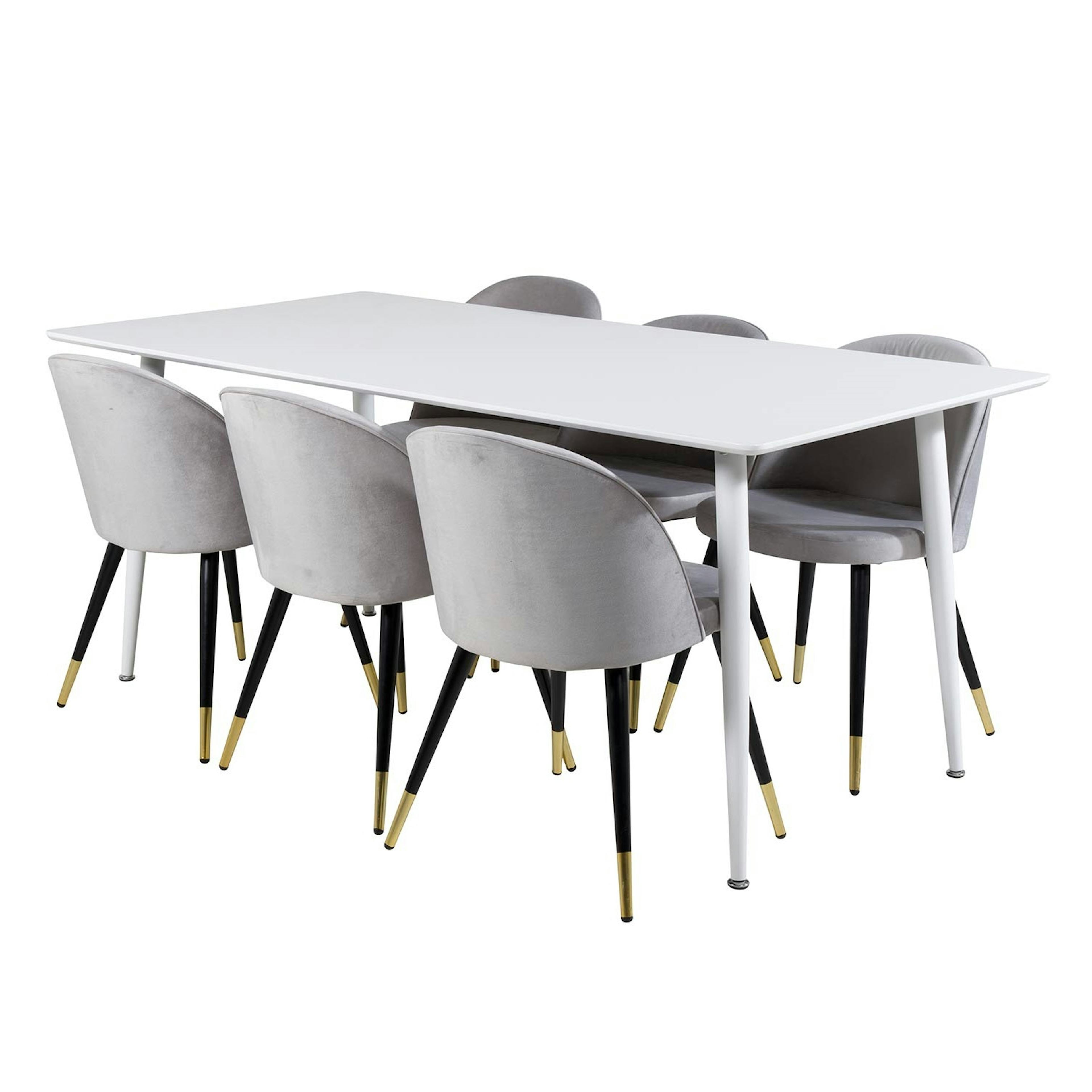 Vit/Grå/Svart/Mässing