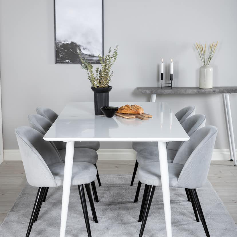 Matgrupp Venture Home Pobbie med 6 Valentina Stolar Manchester