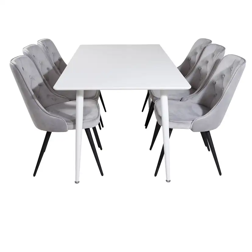 Matgrupp Venture Home Pobbie med 6 Vera Stolar