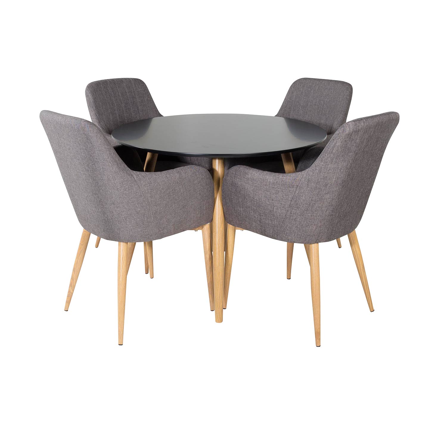 Matgrupp Venture Home Plake med 4 Corina Stolar Polyestertyg Runt